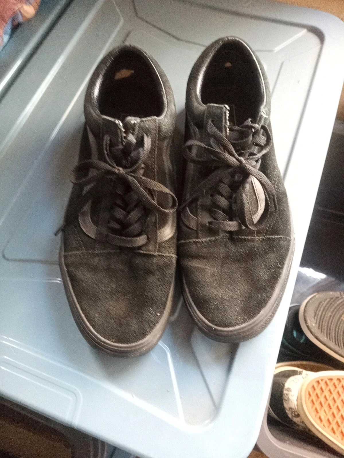Zapatillas Vans Old Skool Suede – Todas Negras Triple Black Talla 44 – photo 4